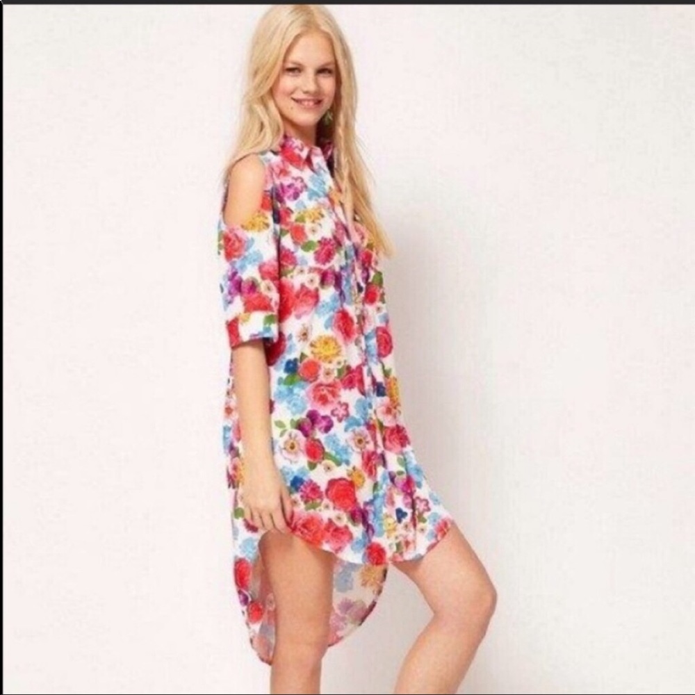 ASOS High Love Midi Short Sleeve Dress